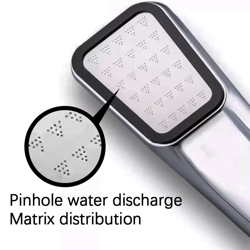 Square Handheld Pressurized Water-Saving Shower Head | 300 Jets
