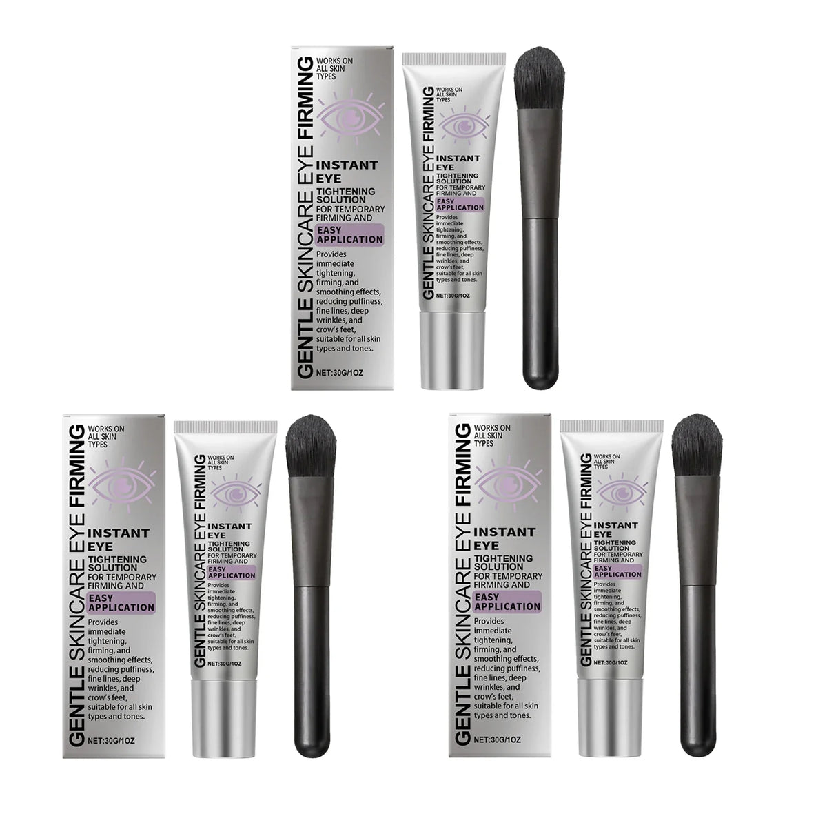 Instant Tightening Eye Cream with Brush – 30g Moisturizing