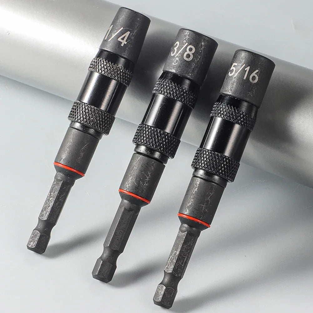 Hex Magnetic Screwdriver Extension Rod | 360° Rotation 1/4 3/8 5/16