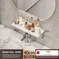 Metal Bathroom Faucet Storage Tray & Wall-Mount Rack