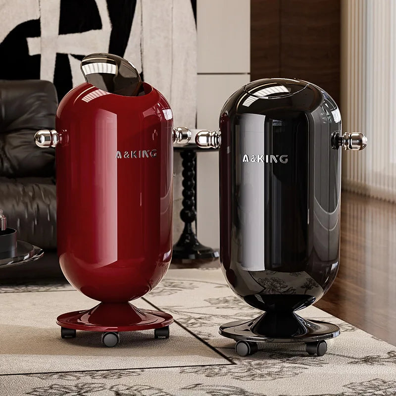Touch-Free Stainless Steel Trash Can | Large Floating Lid Bin