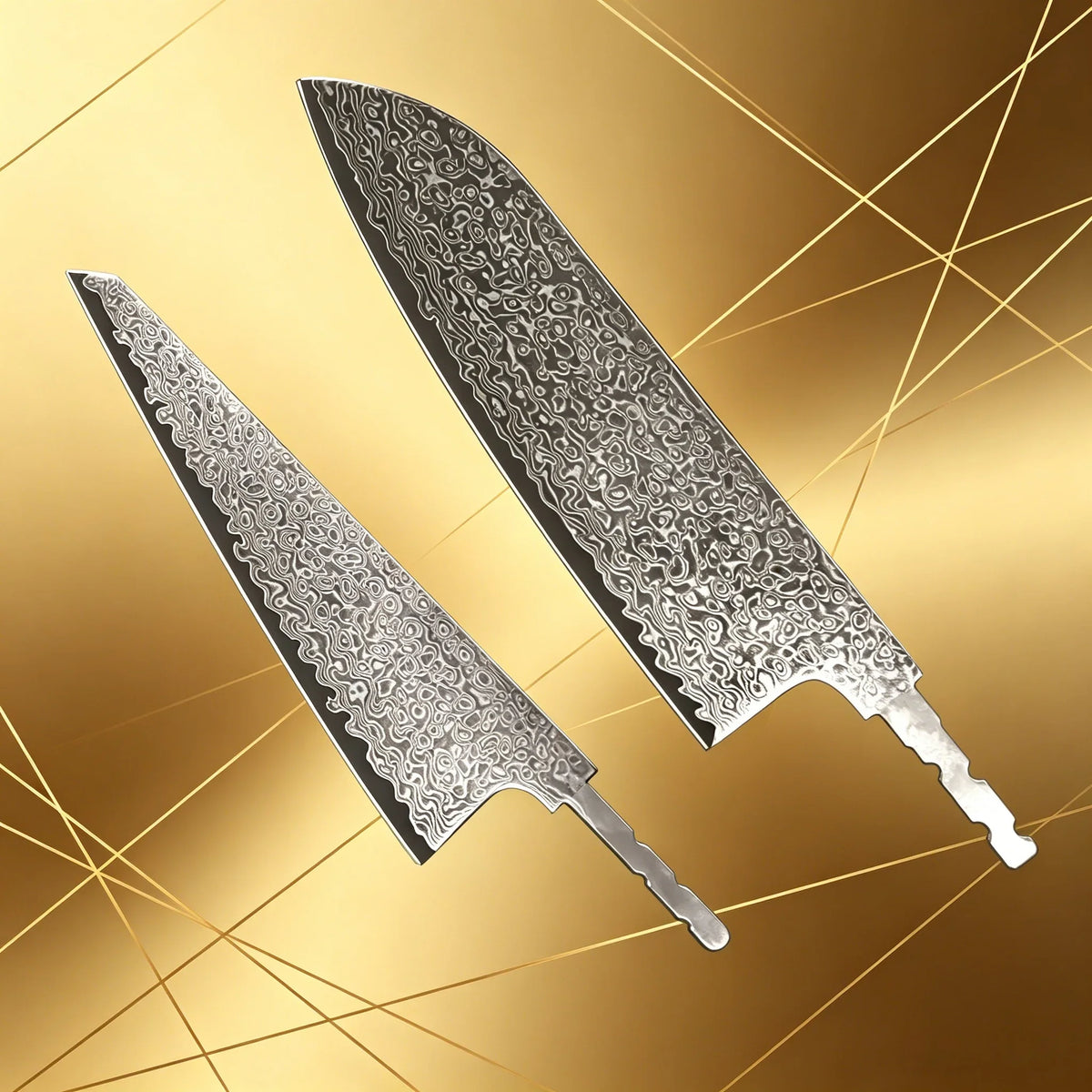 Damascus Steel Cleaver Blade Blank – Hand Forged DIY Knife