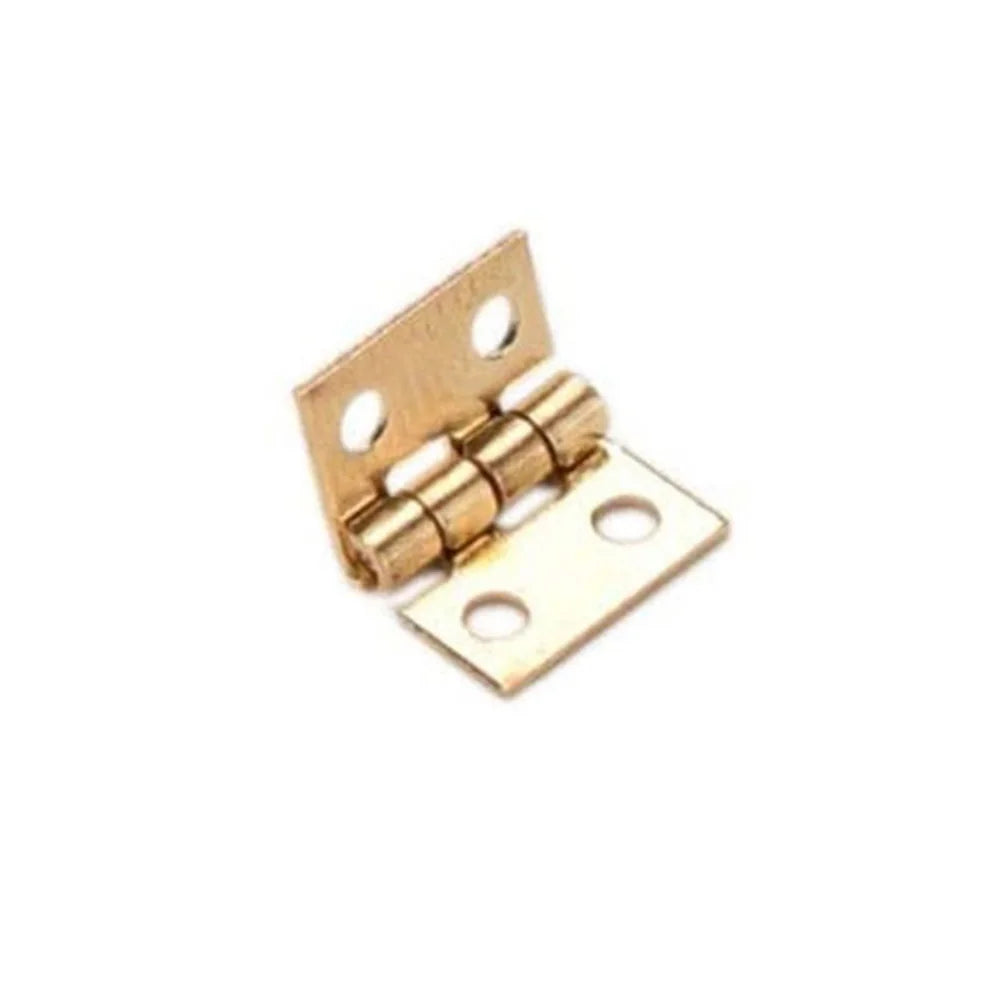 50pcs Mini Brass Hinges for Jewelry Boxes, Cabinets & Crafts