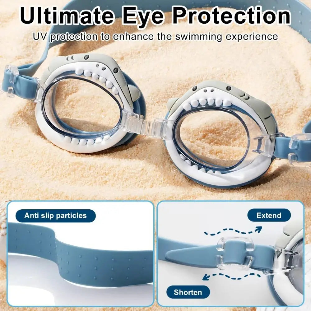 Kids Cartoon Animal Swimming Goggles – HD Waterproof Ages 3–6