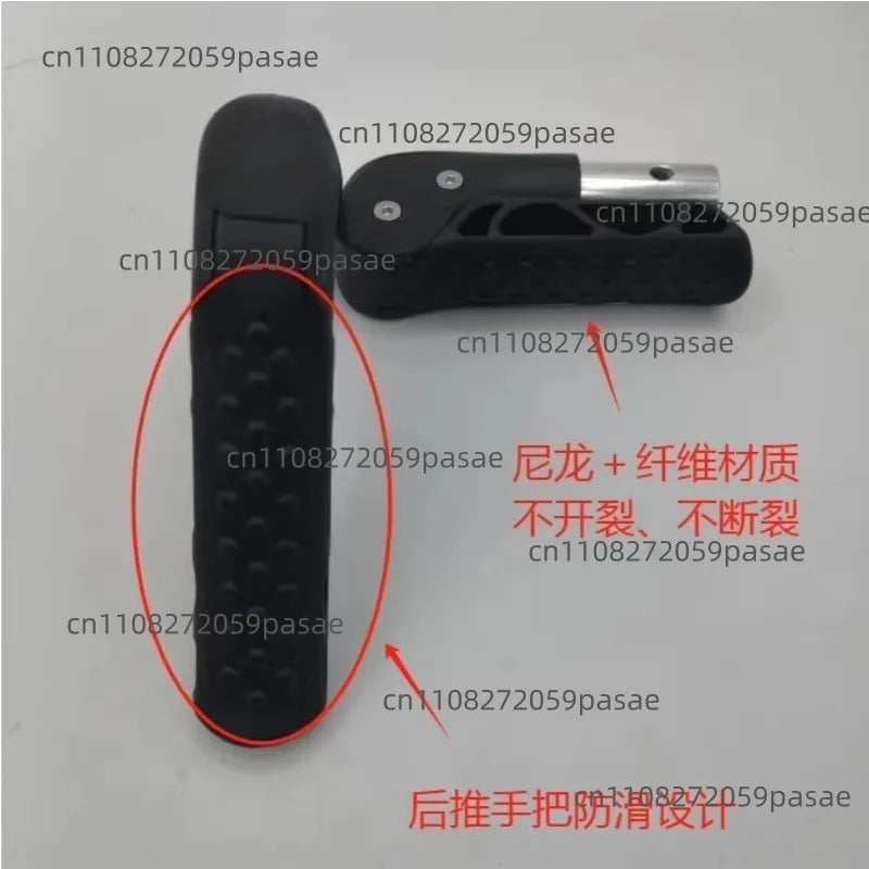 22mm Aluminum Alloy 180° Folding Wheelchair Rear Push Handle