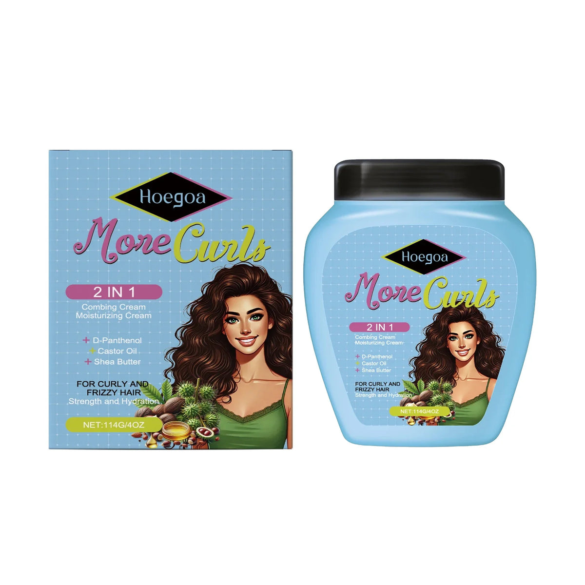 HOEGOA Combing Cream – Frizzy Curly Hair Repair Conditioner