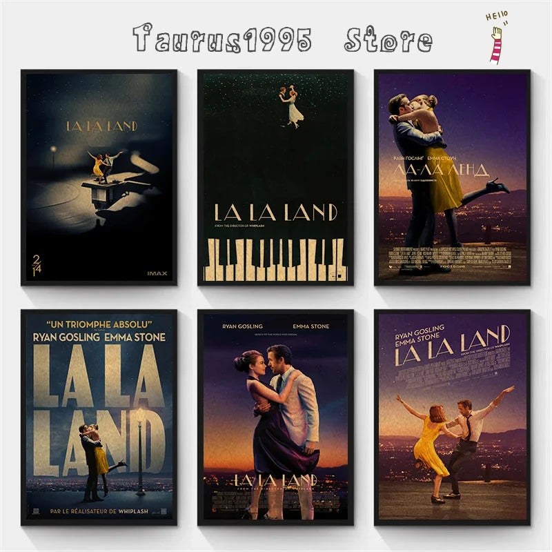 La La Land Vintage Kraft Paper Poster | Aesthetic Wall Art