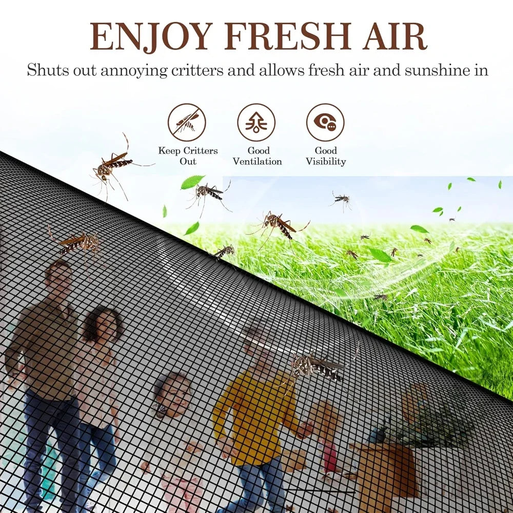 Magnetic Door Screen Curtain 100x210cm | Auto-Close Bug Net