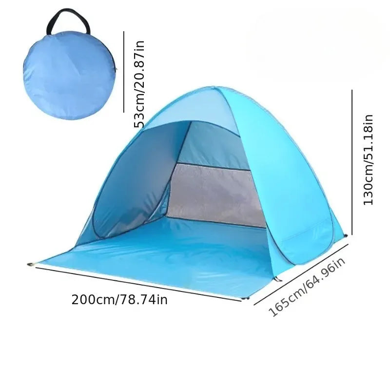 Foldable Beach Shade Tent – Portable Sun Shelter for 3–4