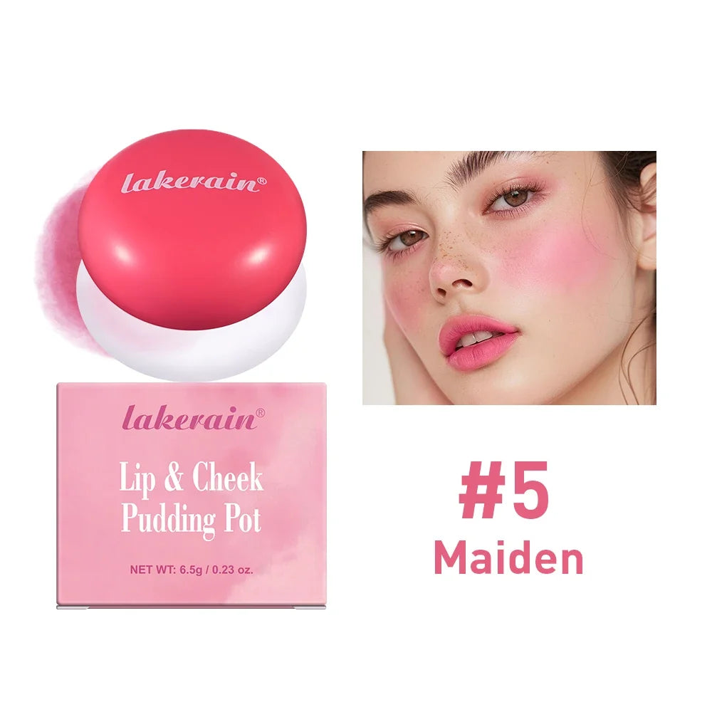 Lakerain Lip & Cheek Pudding Pot Blush | Soft Matte Multi-Use