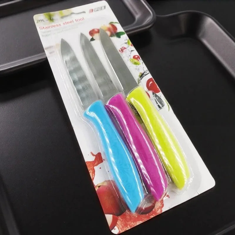 3-Piece Stainless Steel Fruit Knife & Peeler Set | Kitchen