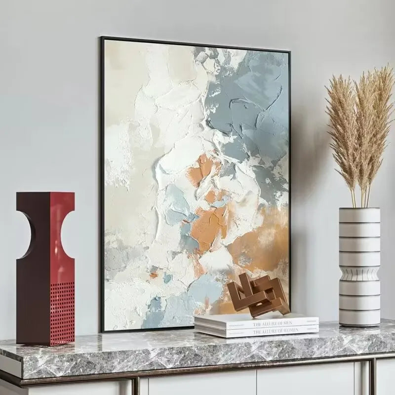 Handmade Abstract Floral Oil Painting | 3D Textured Canvas Wall Art