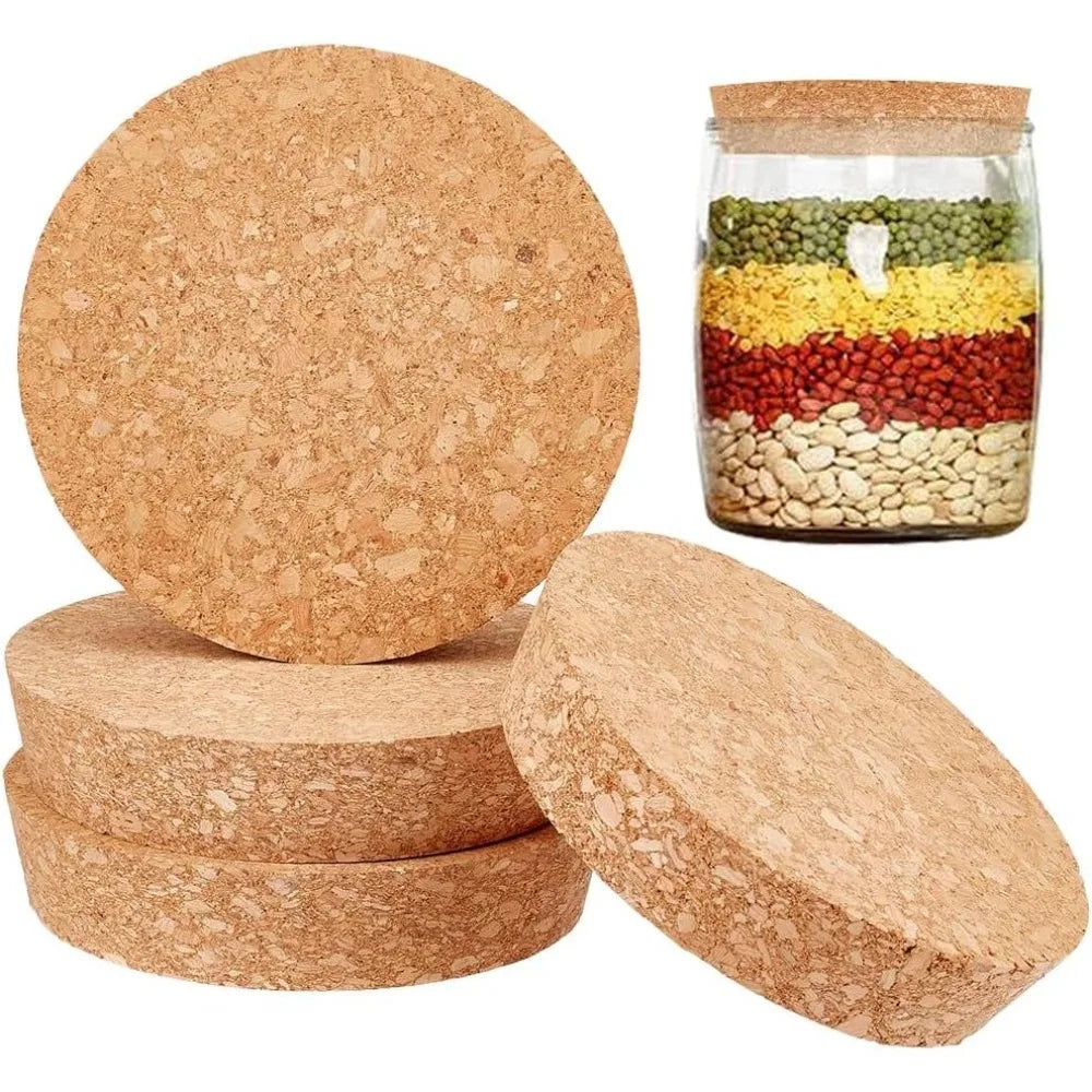 4 Pcs Large Wooden Cork Stoppers 4.4–4.8 Inch Tapered Plugs