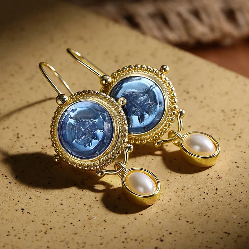 Huitan Vintage Pearl Drop Earrings – Bohemian Women's Jewelry