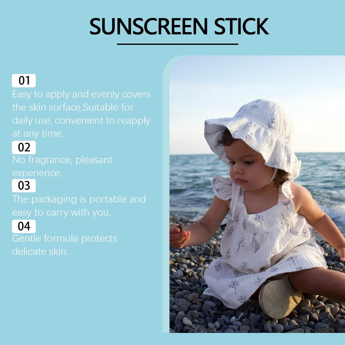 Wiieey Kids SPF 50+ Sunscreen Stick | Gentle UVA/UVB Protection