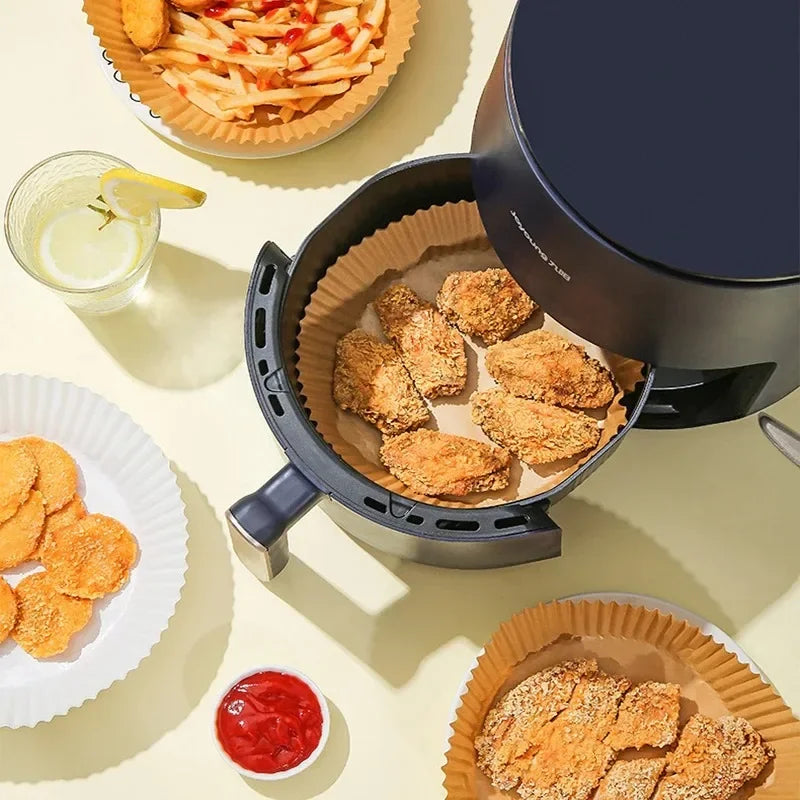Air Fryer Parchment Paper Liners 30/50 Pcs | Non-Stick Baking Mats