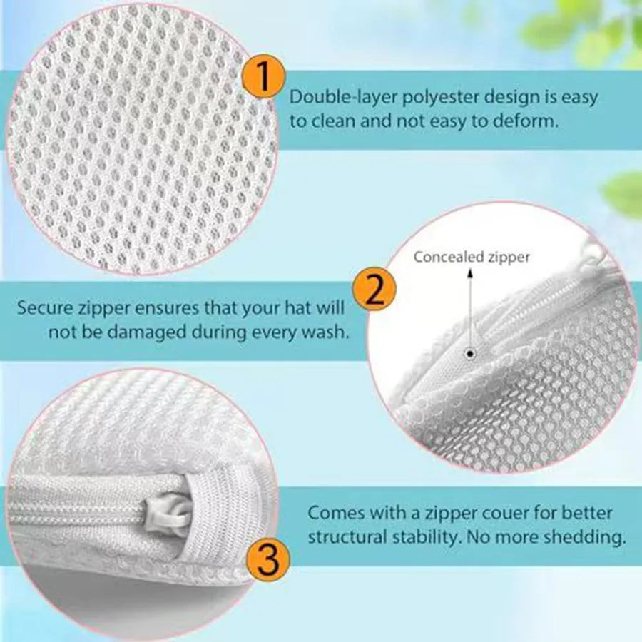 Hat Washing Bag – Anti-Deformation Mesh Cap Protector