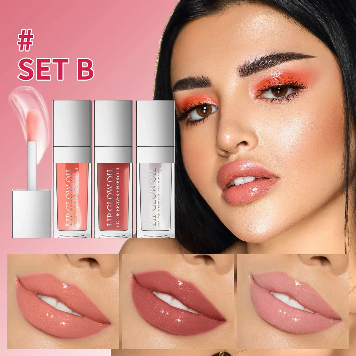 Hello Kiss Crystal Jelly Lip Oil Set – Tinted Plumping Gloss