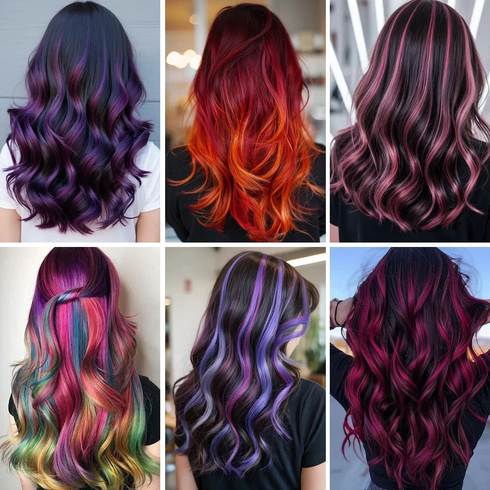 13-Color Temporary Hair Dye | Buildable Smudge-Resistant Paint