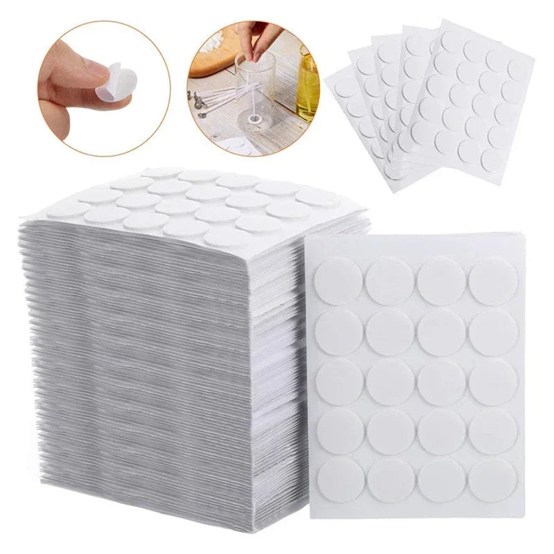 Candle Wick Sticker Tabs – Heat-Resistant Double-Sided Foam