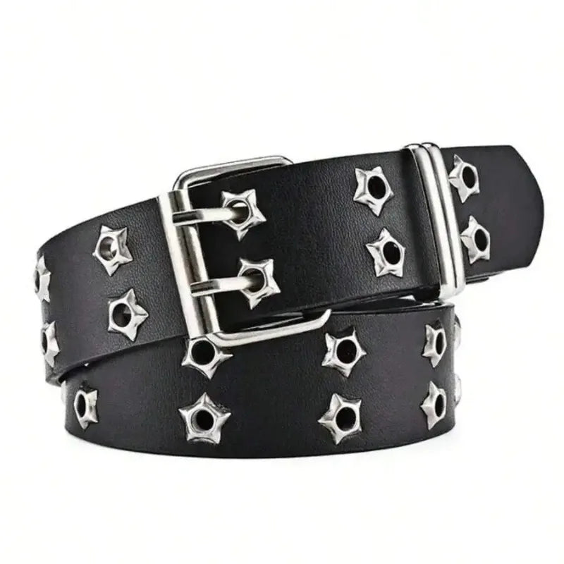 Women's Hollow Out Star Punk Fashion Belt – PU Casual Style