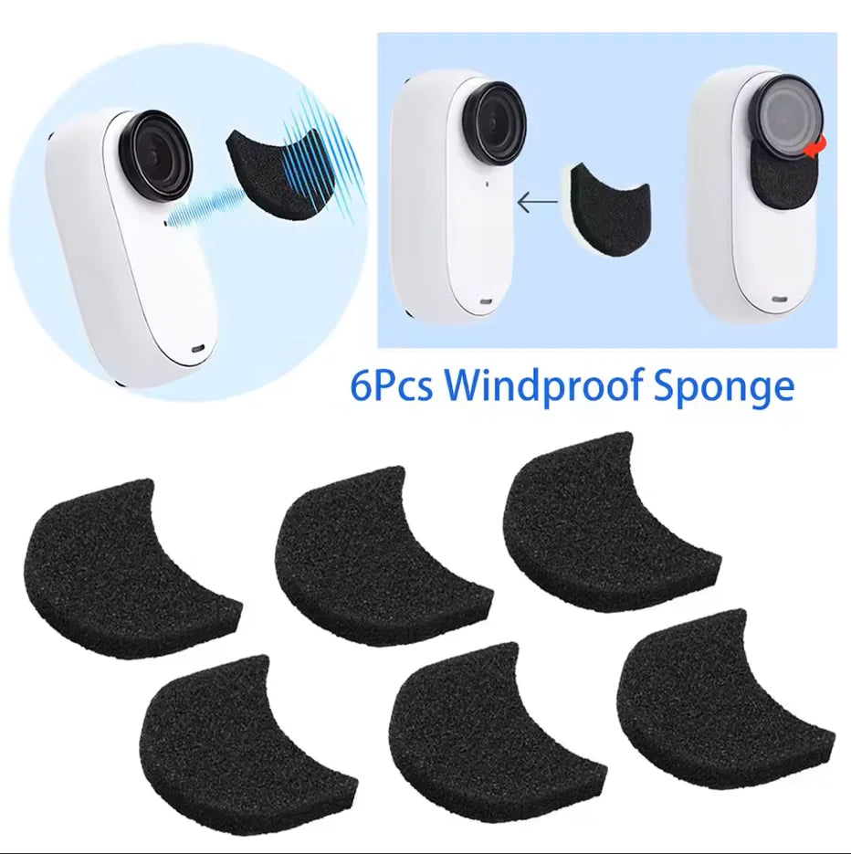6-Pack Windproof Sponge Cover for Insta360 GO 3 & GO 3S
