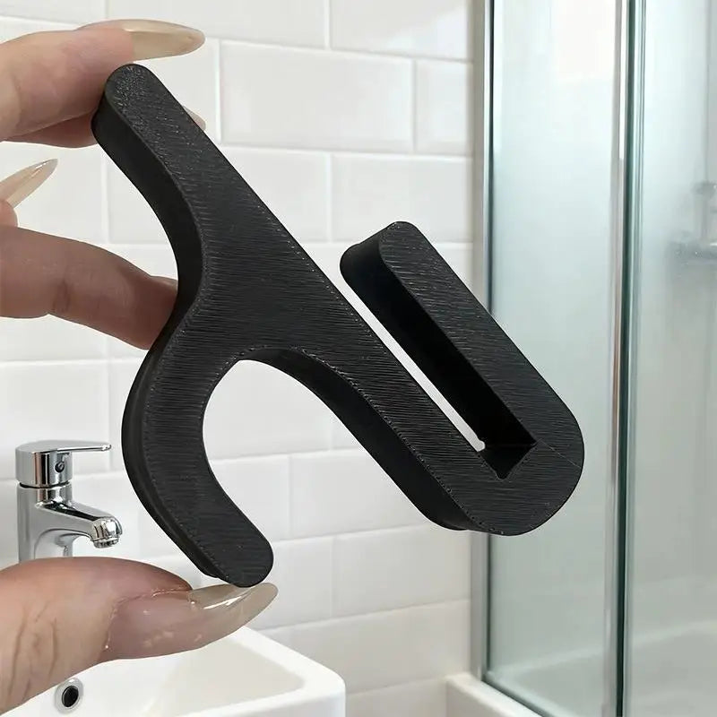 No-Drill Shower Door Clip-On Hooks | Towel & Bath Organizer