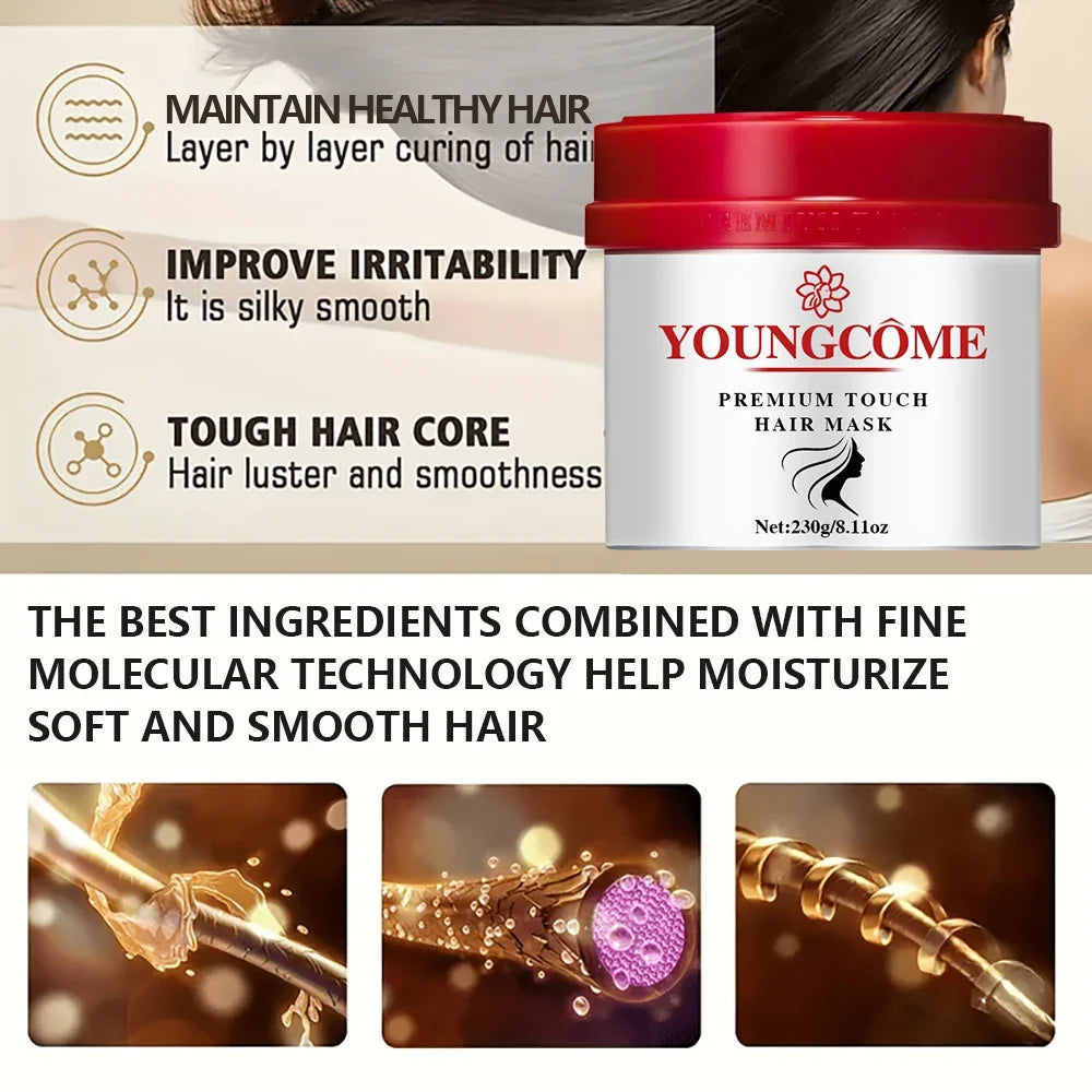 REAROYA Keratin Hair Mask – Repair Frizzy & Damaged Hair 230g