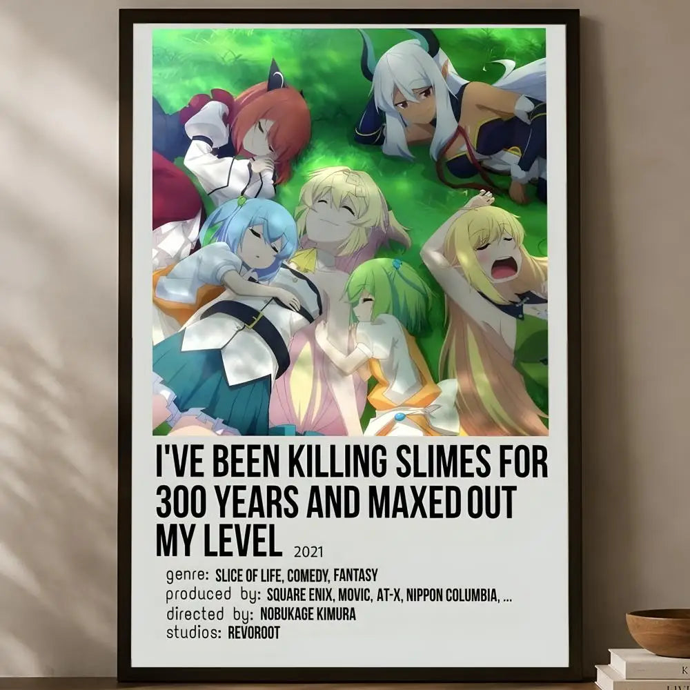 Killing Slimes 300 Years Anime PVC Wall Poster | HD Self-Stick