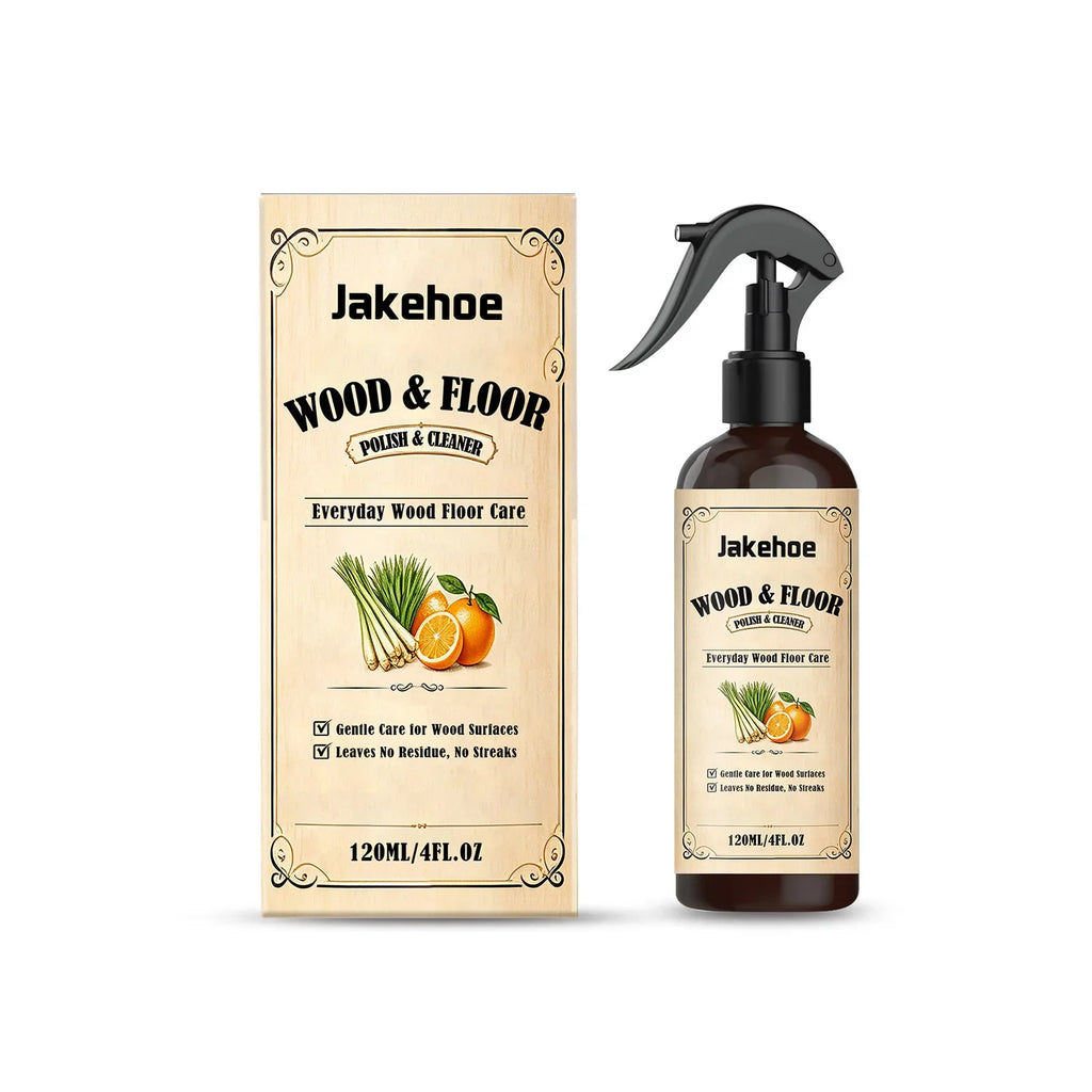 Jakehoe Wood Floor Polish Cleaner Spray – Streak-Free