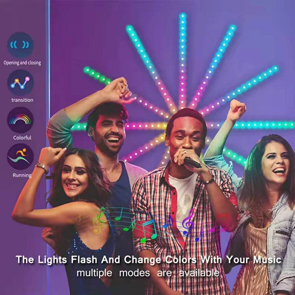 RGBIC Firework LED Strip Lights – Bluetooth App & Music Sync