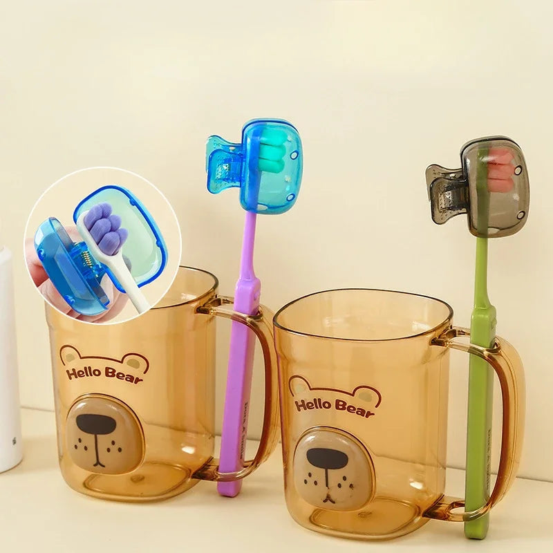 Travel Toothbrush Head Covers Protector Cap Brush Pod Case Protective