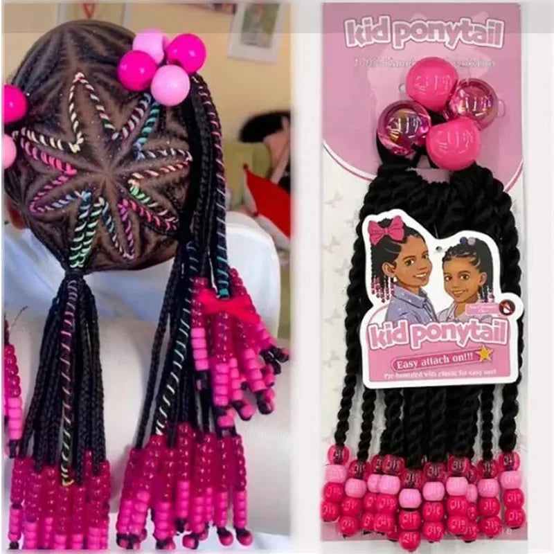 Girls Glow in the Dark Glitter Hair Bow Ponytail Accessories