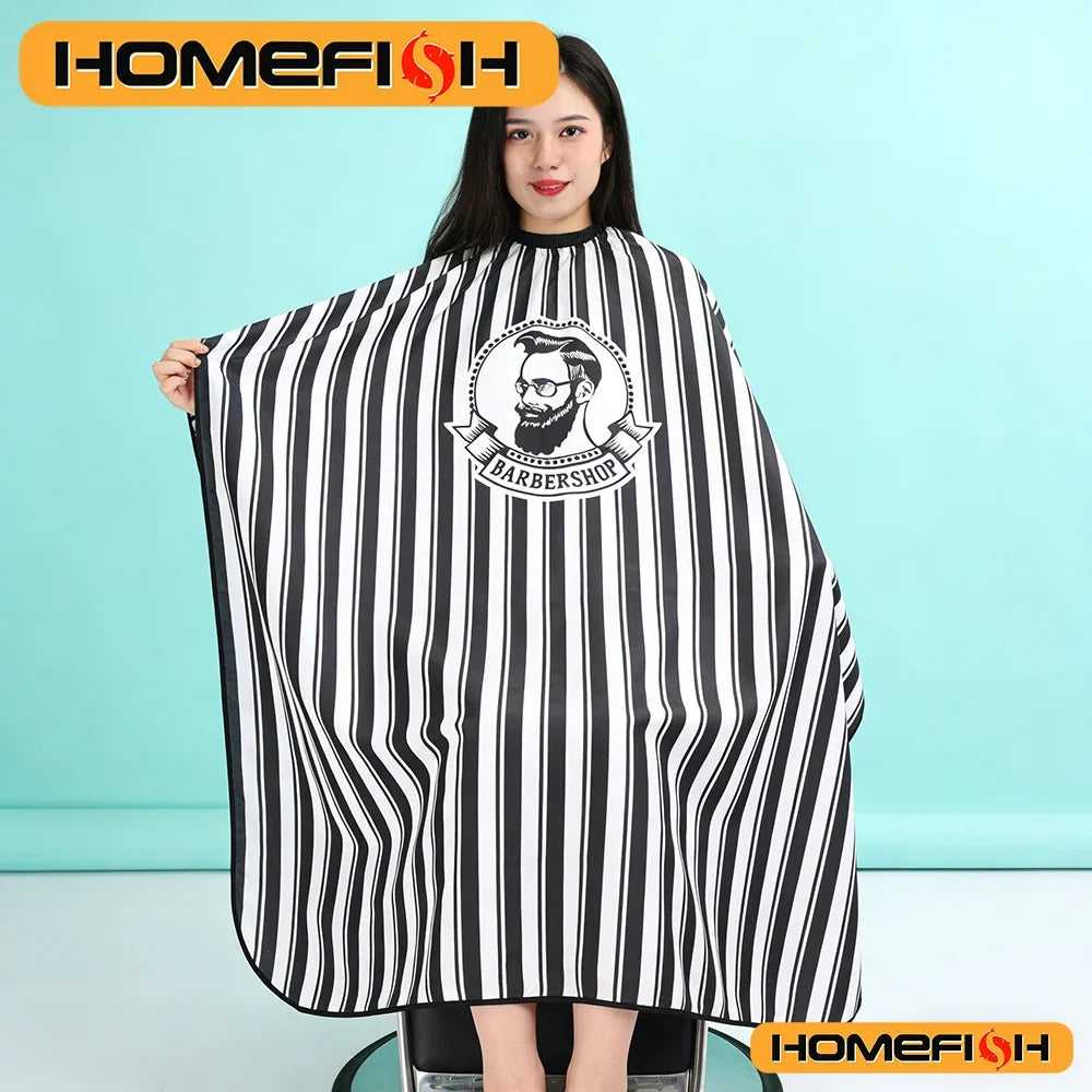 Striped Hair Cutting Cape | Salon Barber Apron for Adults