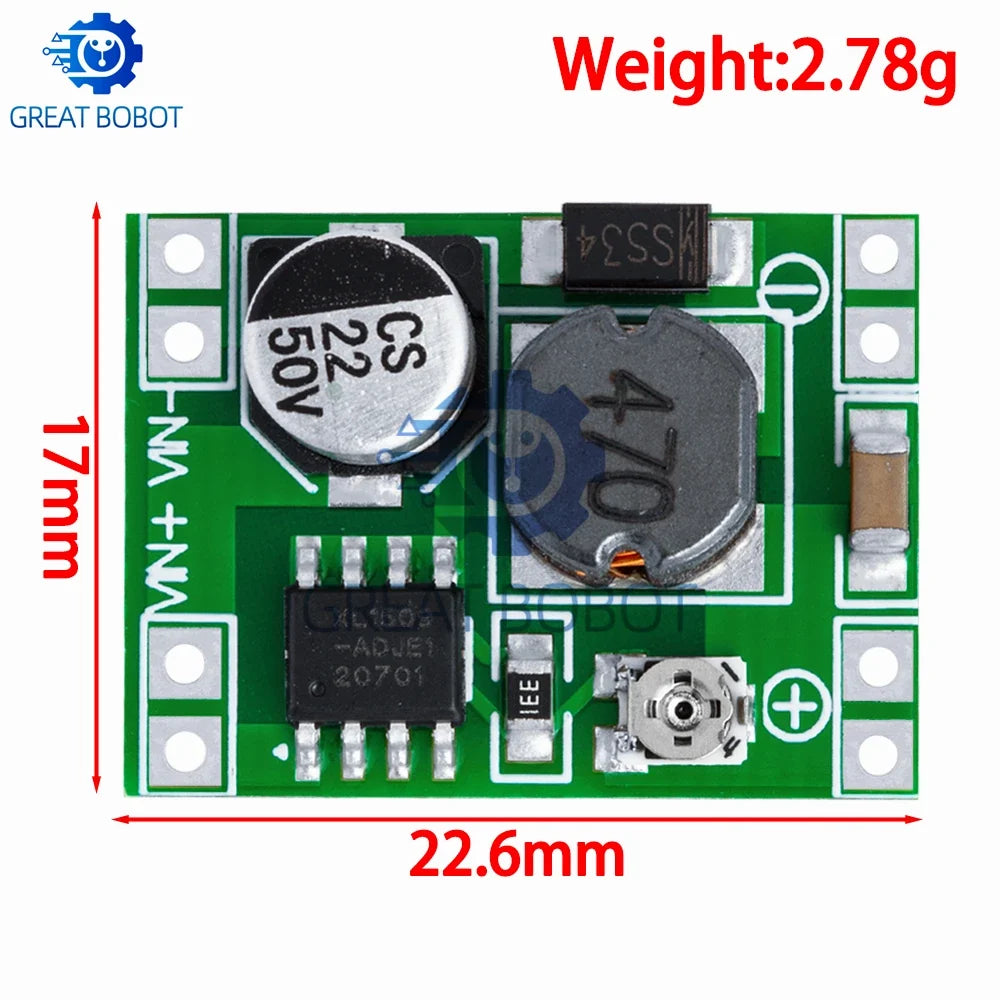 XL1509 Step-Down Buck Converter Module – Adjustable Voltage