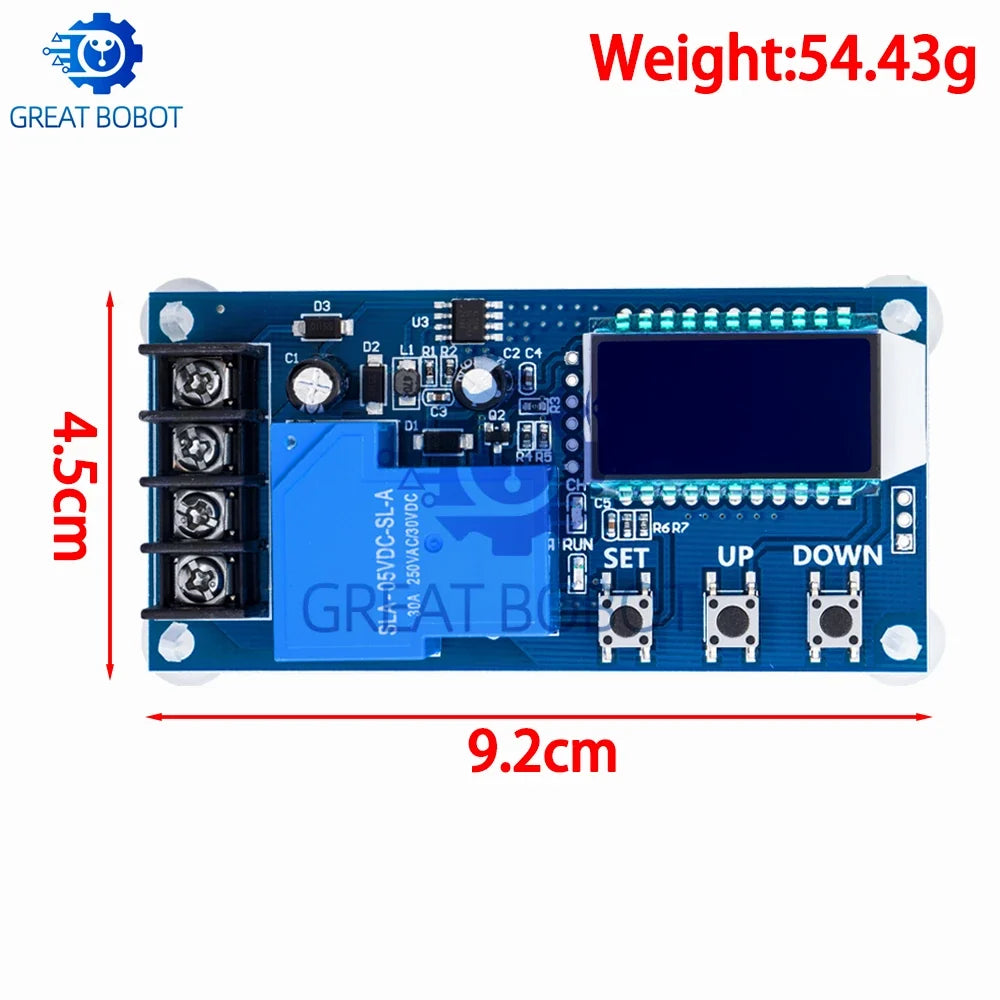 30A Battery Charging Control Module 6-60V LCD Display & Timer