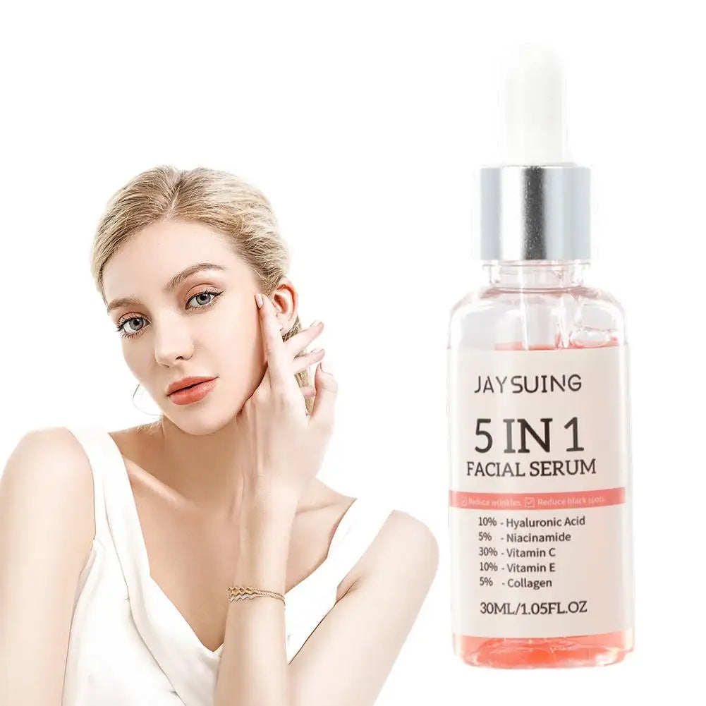 5-in-1 Vitamin C & Hyaluronic Acid Face Serum – 30ml