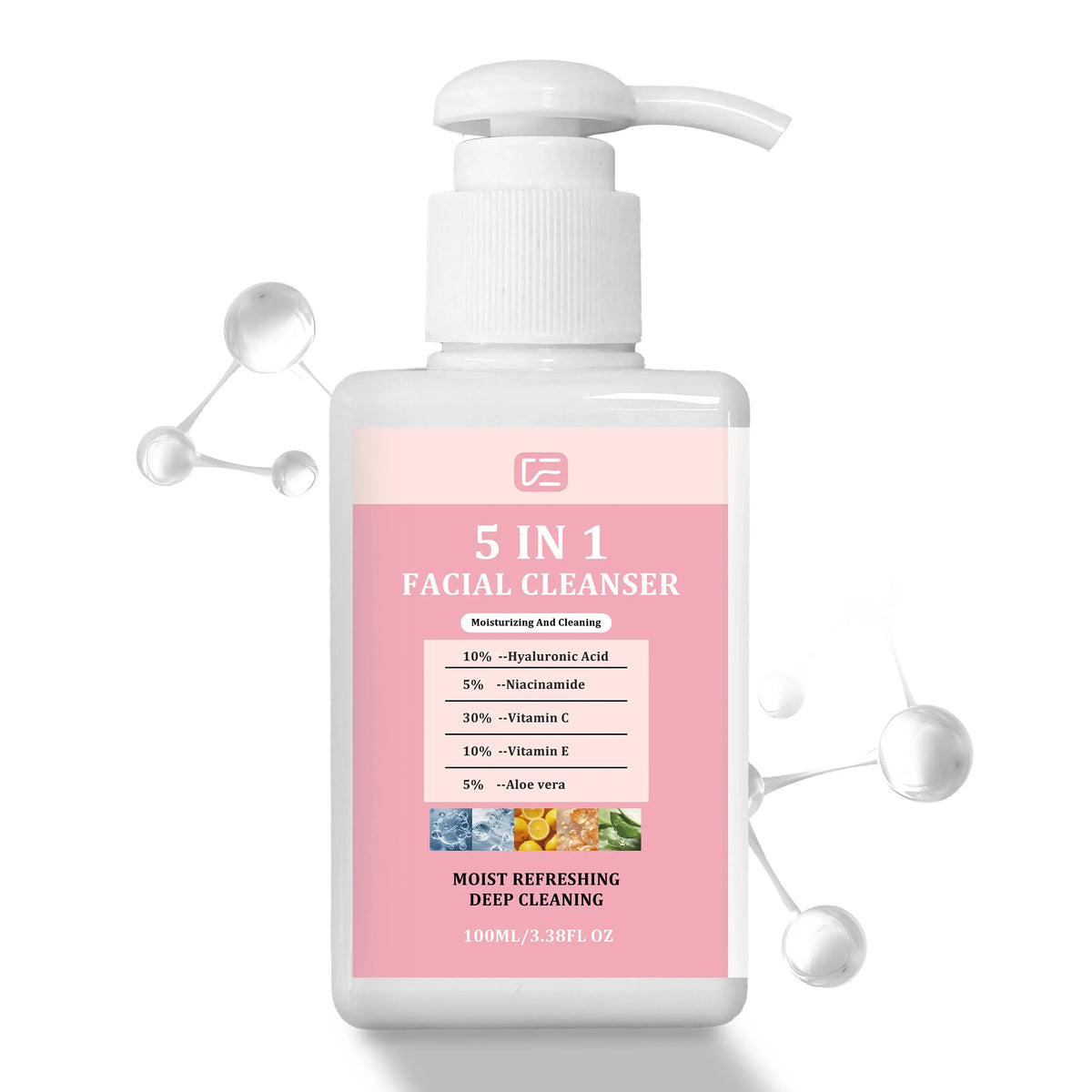 veérenae 5-in-1 Facial Cleanser – Face, Lip & Eye Makeup Remover