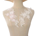 3D Flower Applique Beaded Lace Patch for Wedding Dresses