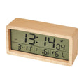 Wooden Digital Alarm Clock – Temp, Humidity & Date Display