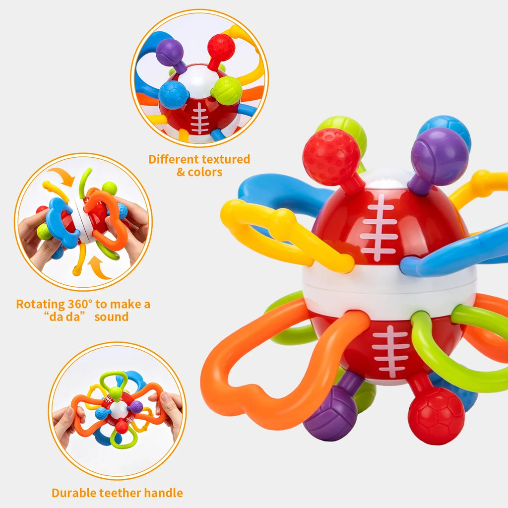 Manhattan Round Ball Baby Toys Infant 0-12months Soft Silicone Hand