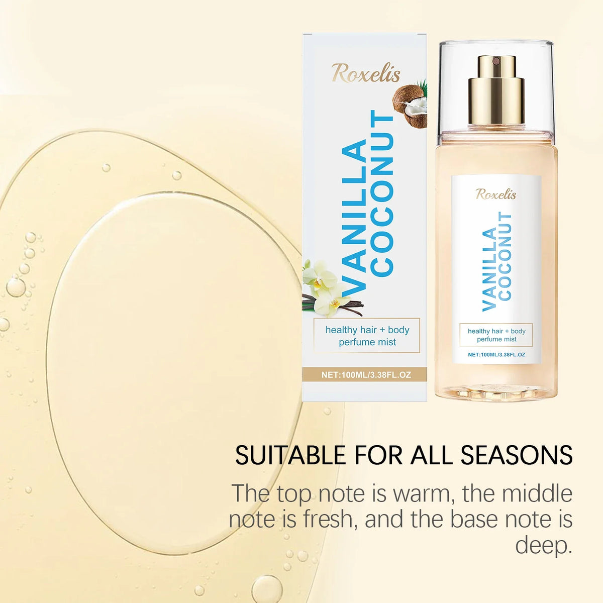 Vanilla Coconut Body Mist – Long-Lasting Fragrance Spray 100ml