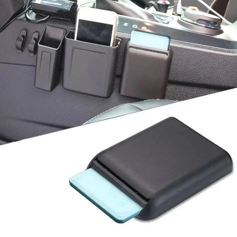 Car Seat Crevice Card & Ticket Storage Box | Black Organizer