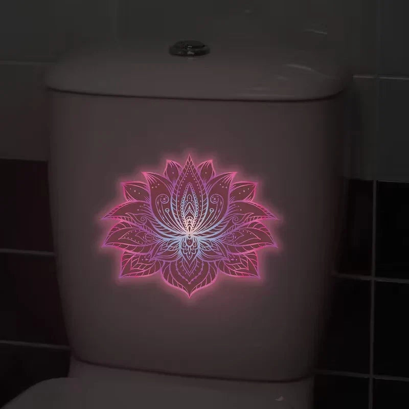 Glow In The Dark Toilet Sticker – Lotus Bathroom Decal