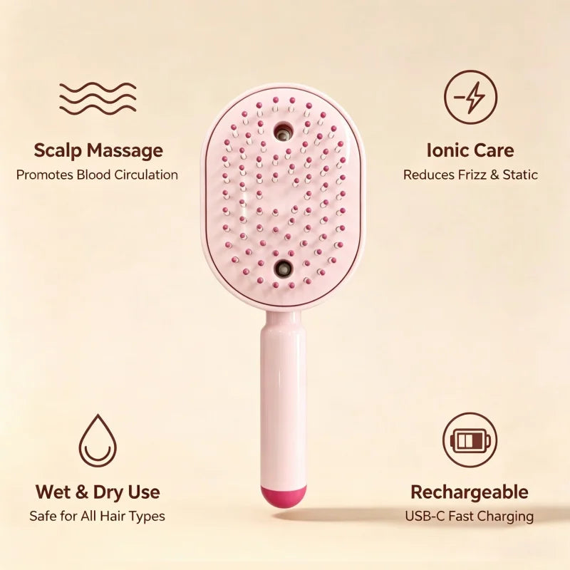 Electric Red Light Scalp Massager Comb | Hair Growth Brush