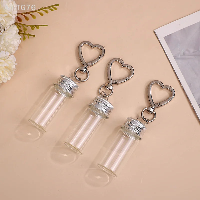 Glass Keychain Storage Bottle 7/10ml | Mini Portable Jar