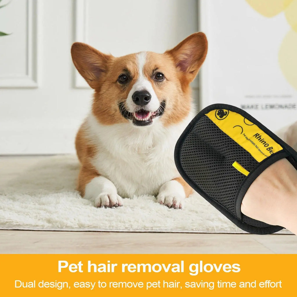Double-sided Pet Grooming Gloves Cat Dog Hair Remover Gentle Massage