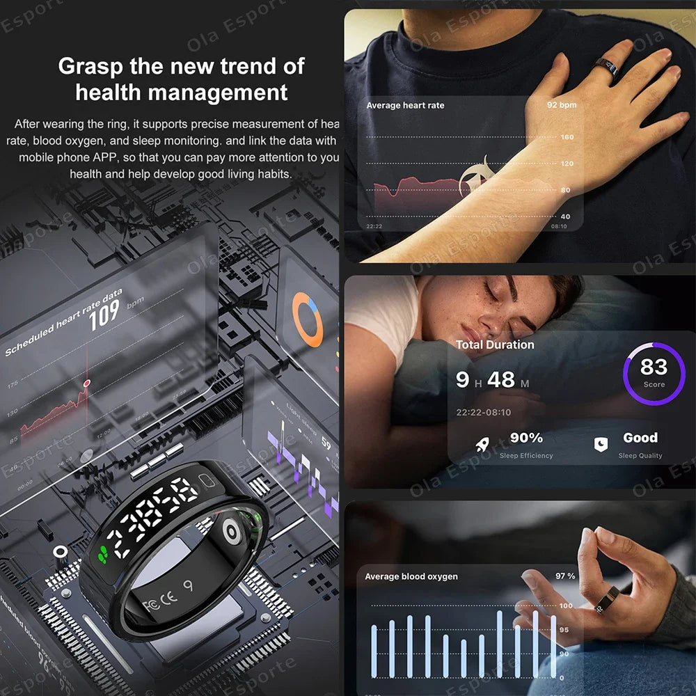 Smart Ring R11C | SpO2, Heart Rate, Sleep & Gesture Control