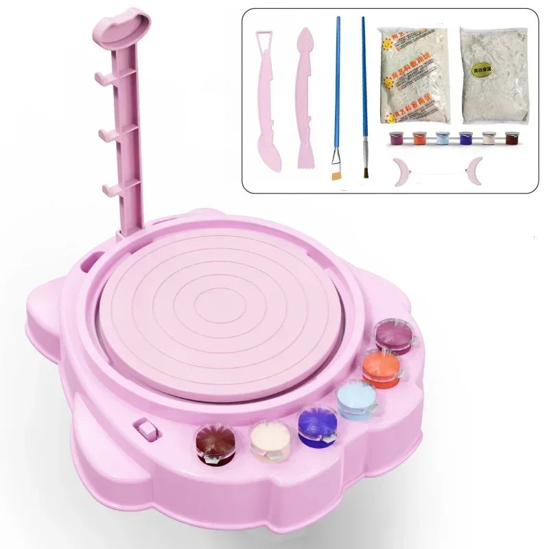 Electric Pottery Wheel with Foot Pedal & Handle | DIY Ceramics