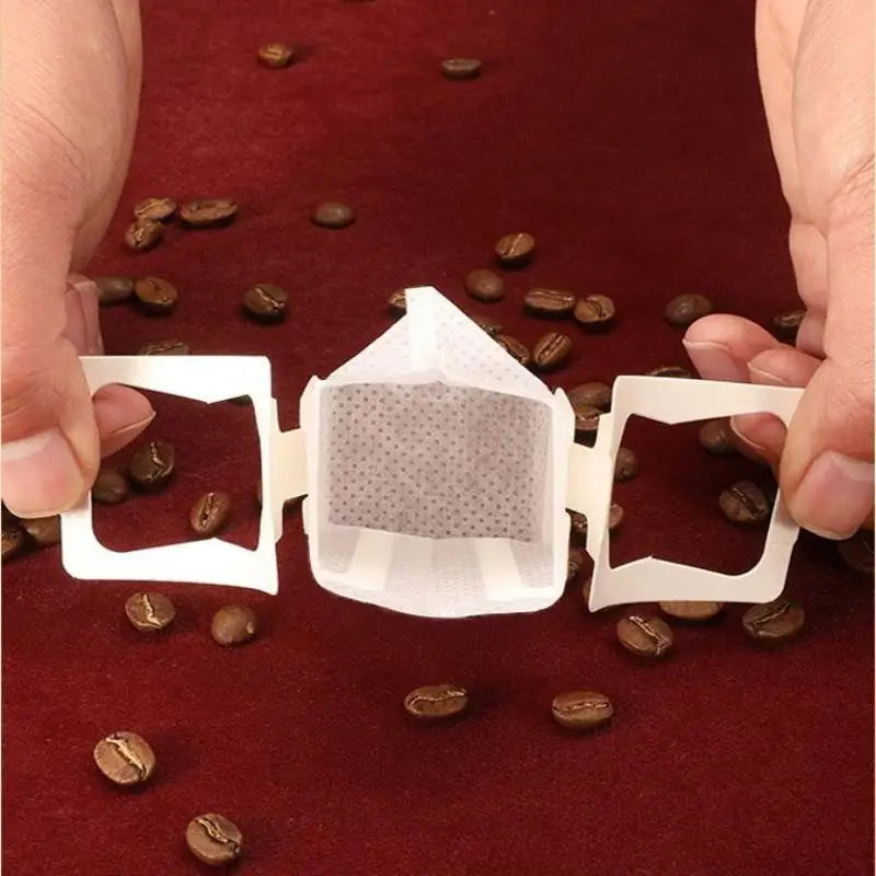 Disposable Hanging Ear Coffee Filters | Food Grade Biodegradable 25/50 Pk